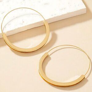 Large Gold Hoop Earrings for Women - Hypoallergenic Non-Tarnish Zinc Alloy Hoops